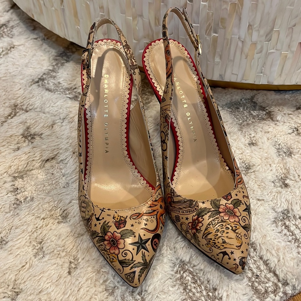 Charlotte Olympia Tattoo Slingbacks